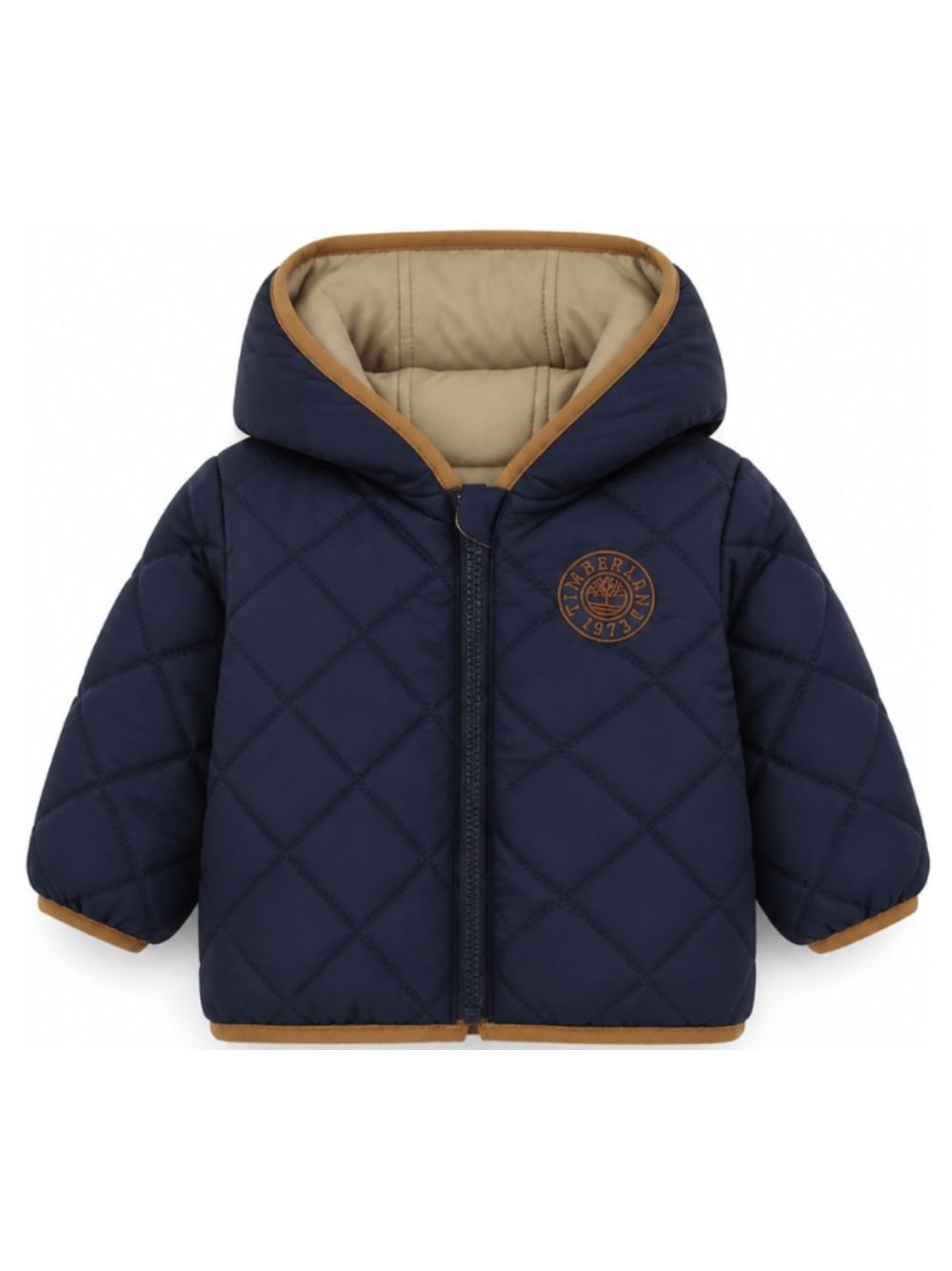 Giacca per neonato Timberland Kids blu con design reversibile trapuntata T61023 659 TIMBERLAND KIDS