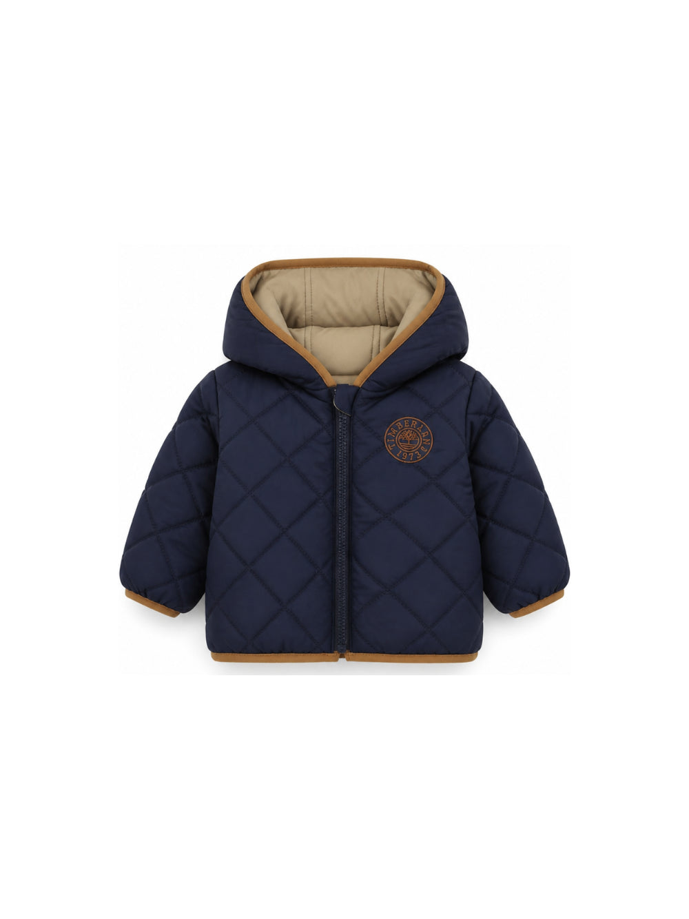Giacca per neonato Timberland Kids blu con design reversibile trapuntata T61023 659 TIMBERLAND KIDS