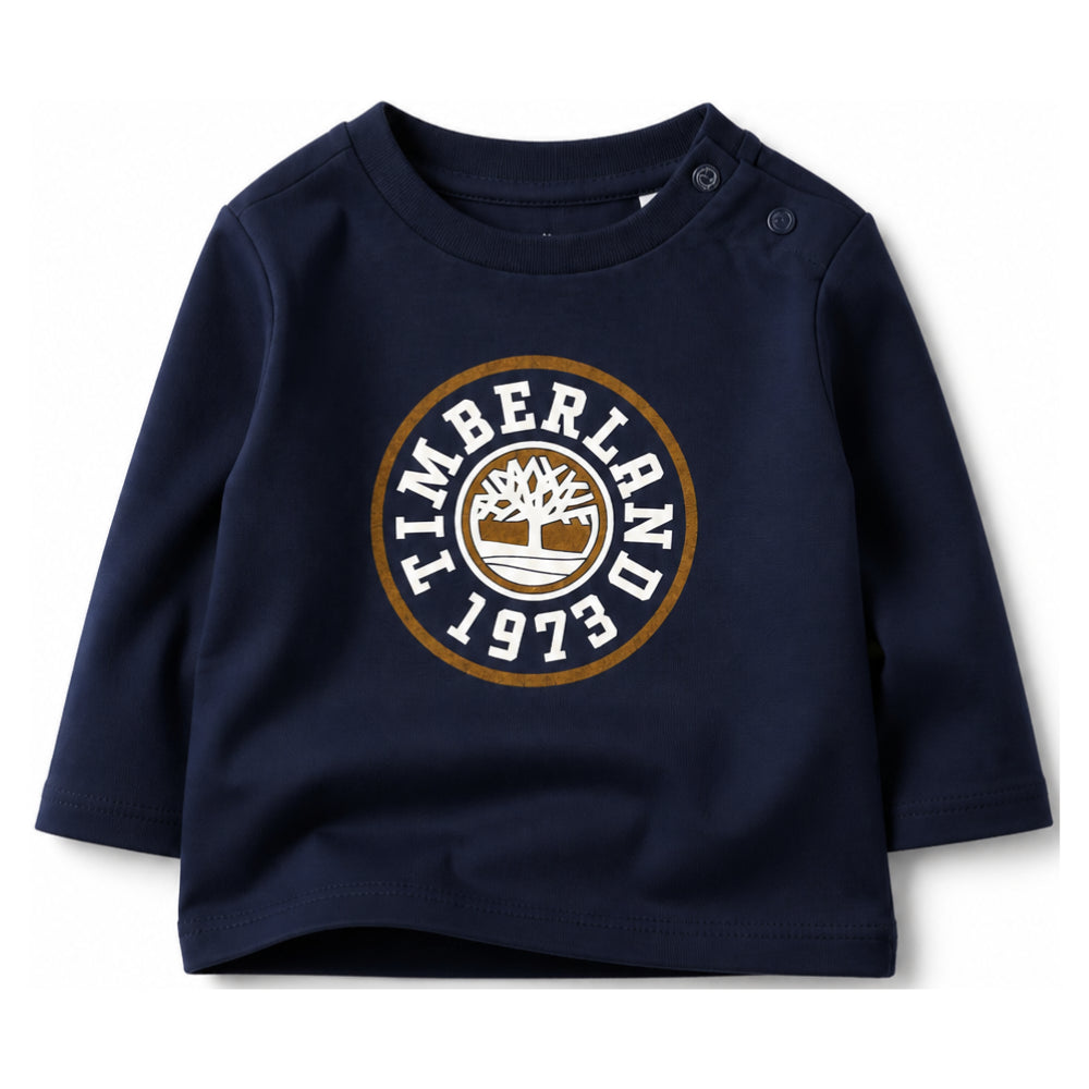 T-shirt per neonato Timberland Kids blu con stampa grafica T61026 849 TIMBERLAND KIDS