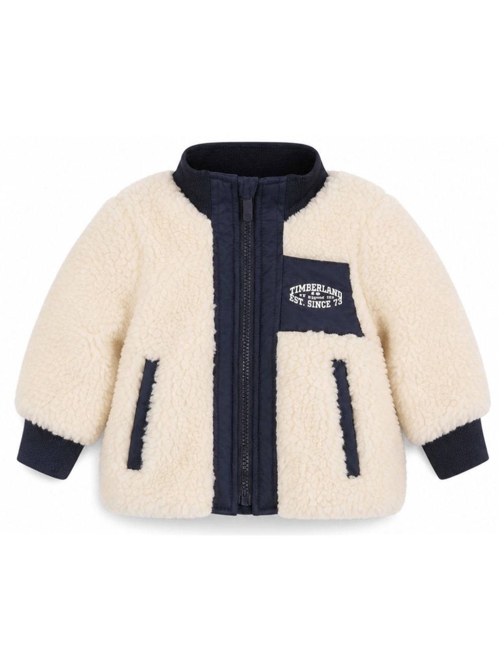 Giubbini per neonato Timberland Kids bianco con trama effetto lana T61032 127 TIMBERLAND KIDS