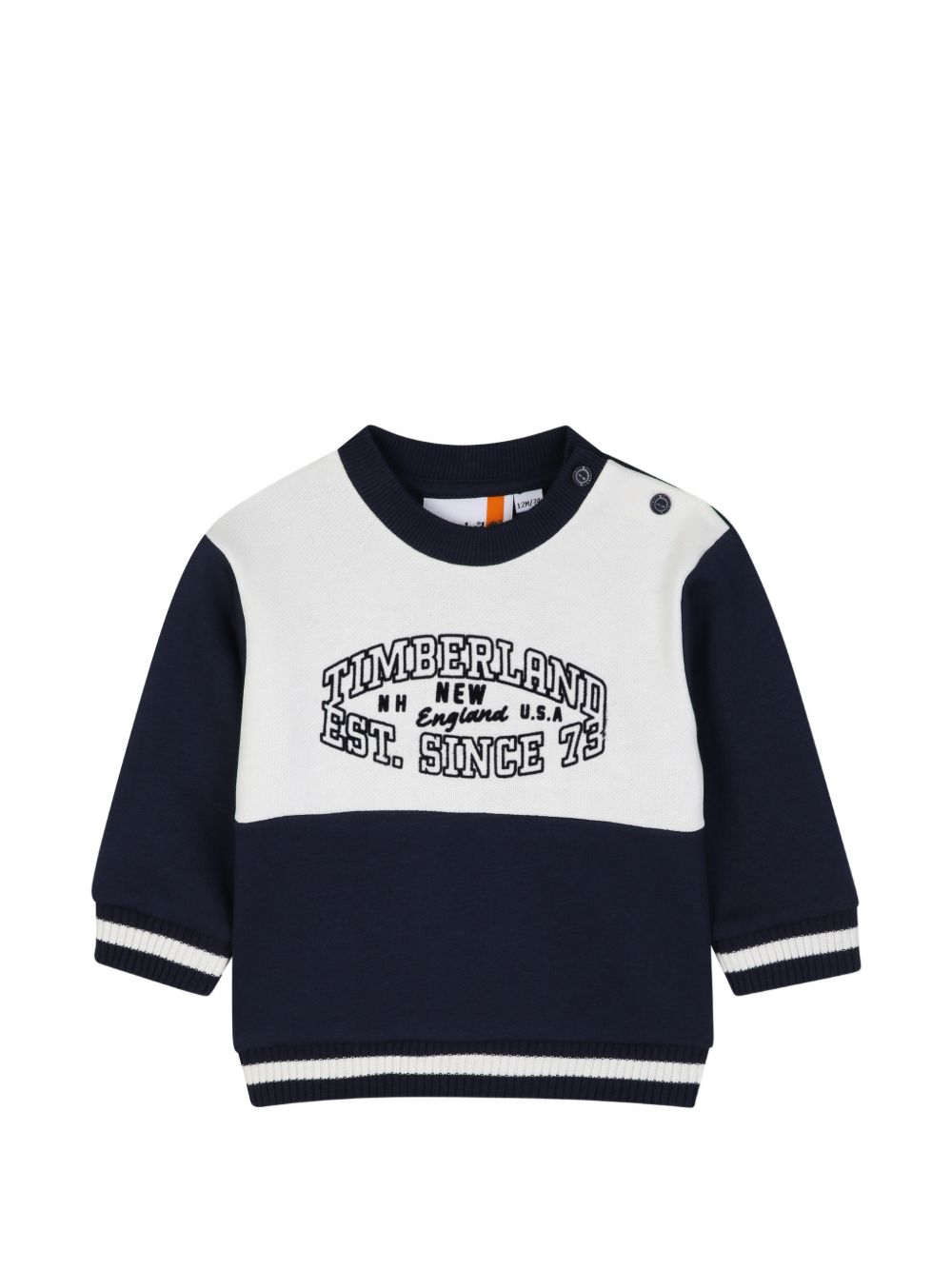 Set tuta sportiva per neonato Timberland Kids blu con stampa logo sul davanti T61037 849 TIMBERLAND KIDS