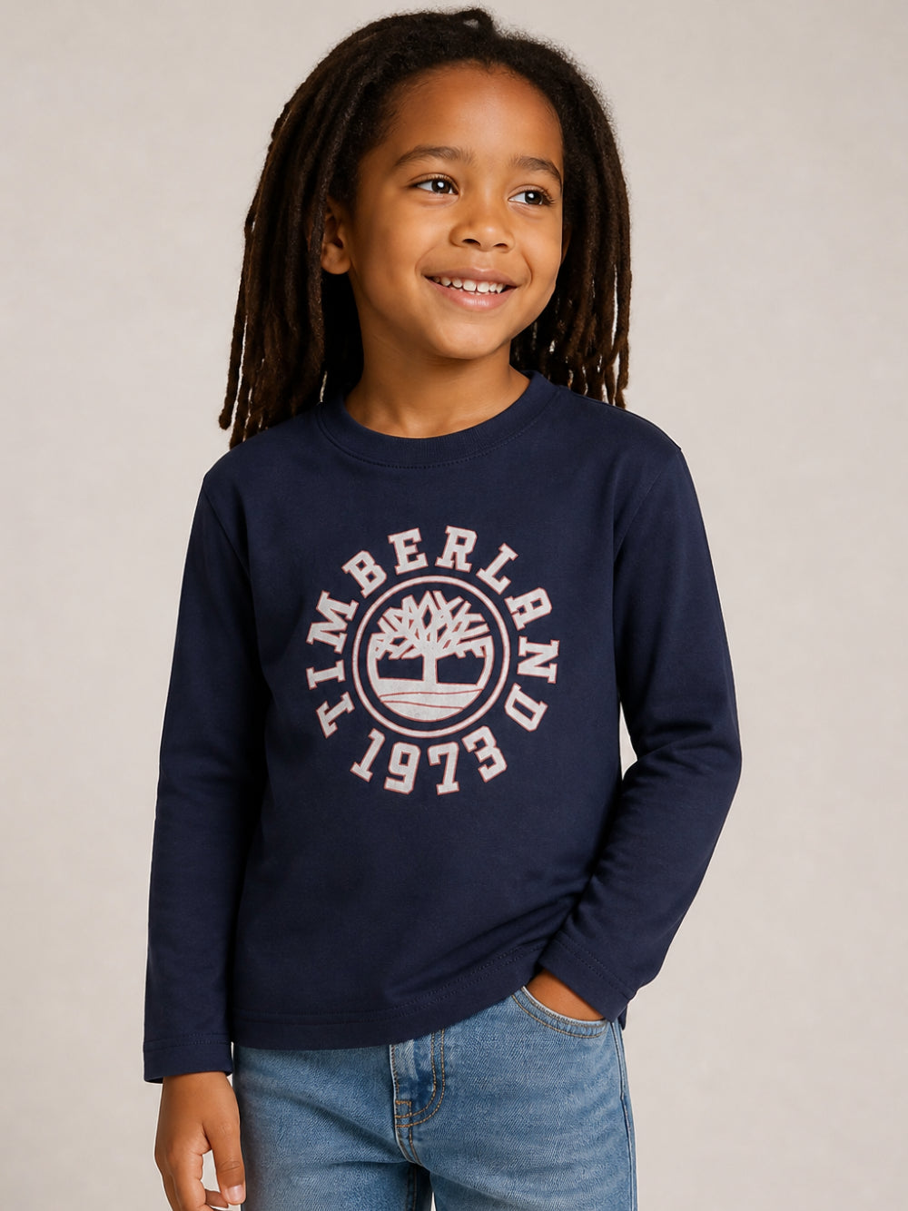 T-shirt per bambino Timberland Kids blu con stampa grafica T61049 849 TIMBERLAND KIDS