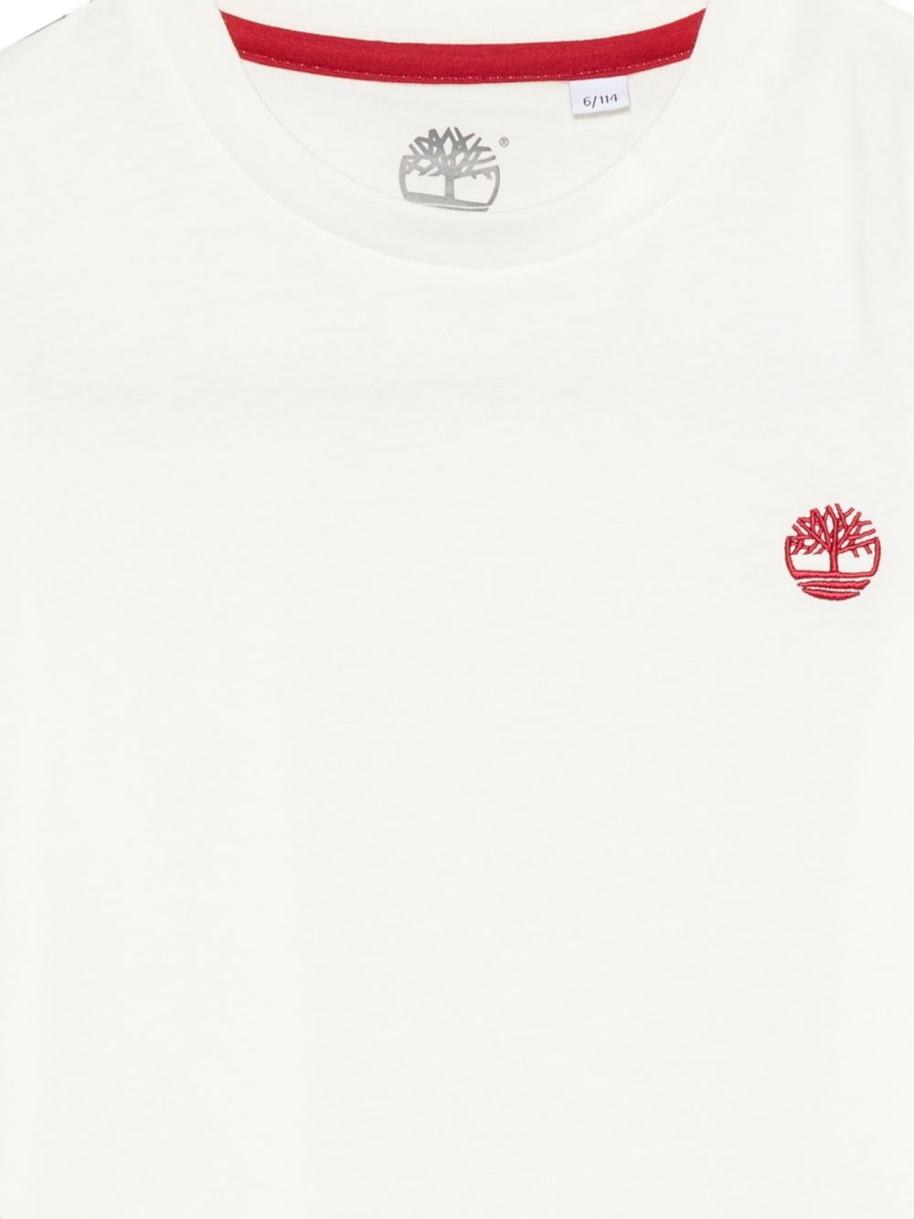 T-shirt per bambino Timberland Kids bianca con applicazione logo T61056 127 TIMBERLAND KIDS