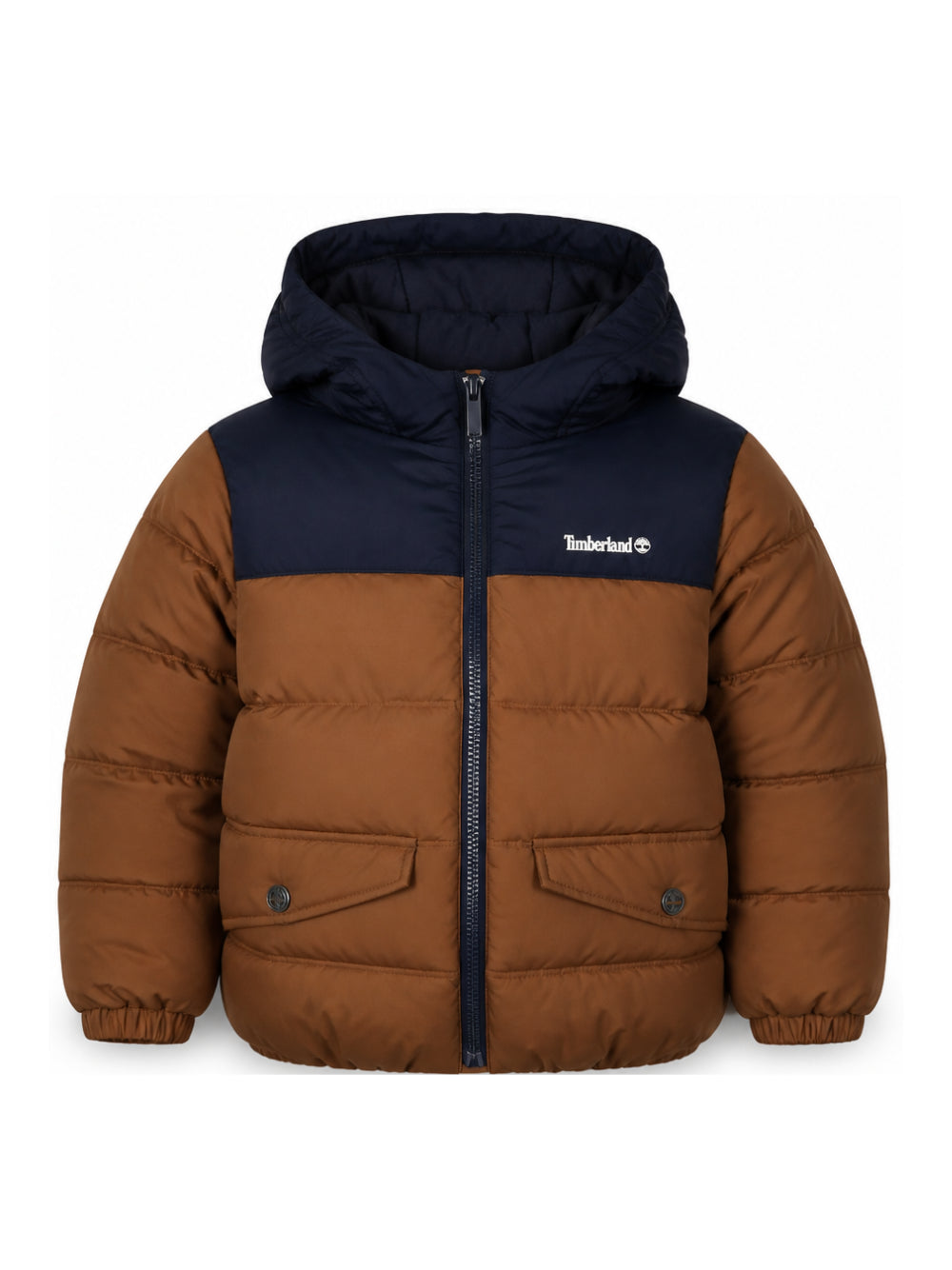 Giubbino per bambino Timberland Kids marrone con design color-block T61057 325 TIMBERLAND KIDS