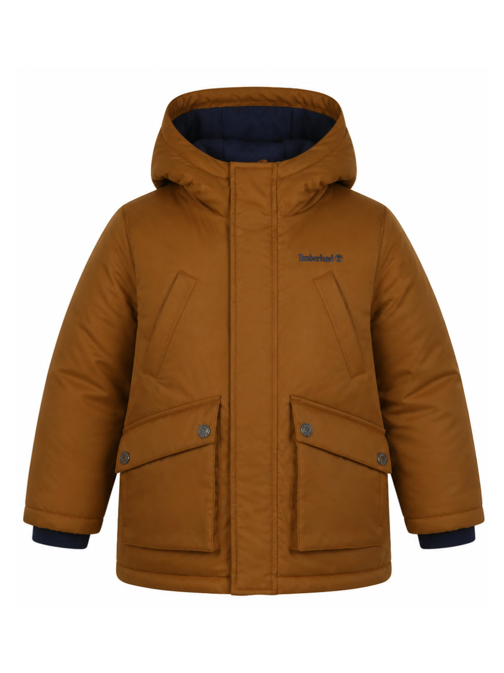 Giubbino per bambino Timberland Kids marrone con stampa logo sul petto T61061 325 TIMBERLAND KIDS