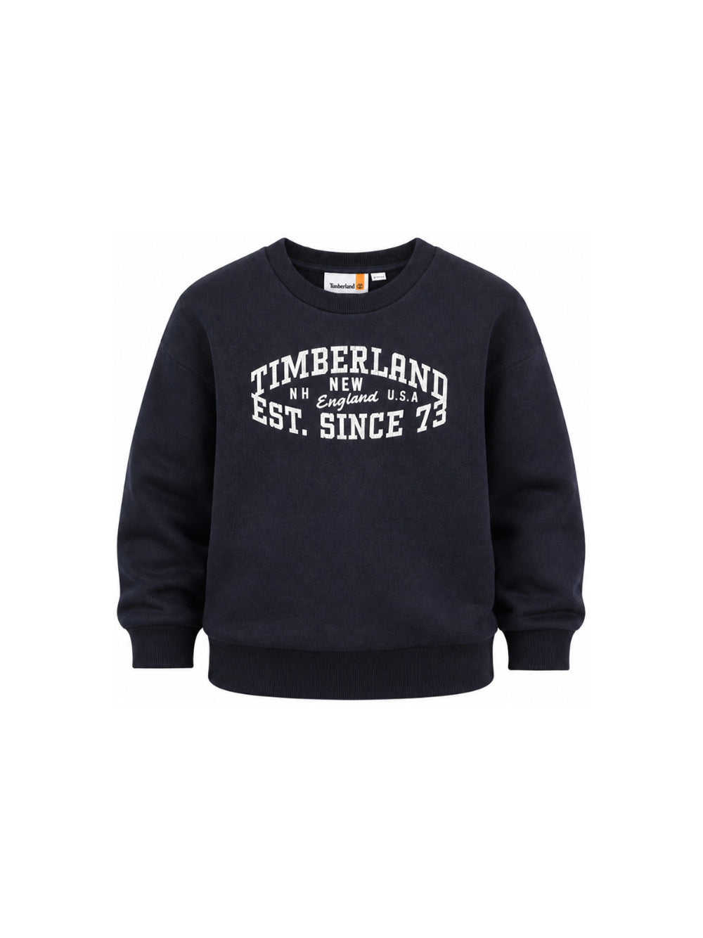 Felpa per bambino Timberland Kids blu con stampa logo sul davanti T61063 849 TIMBERLAND KIDS