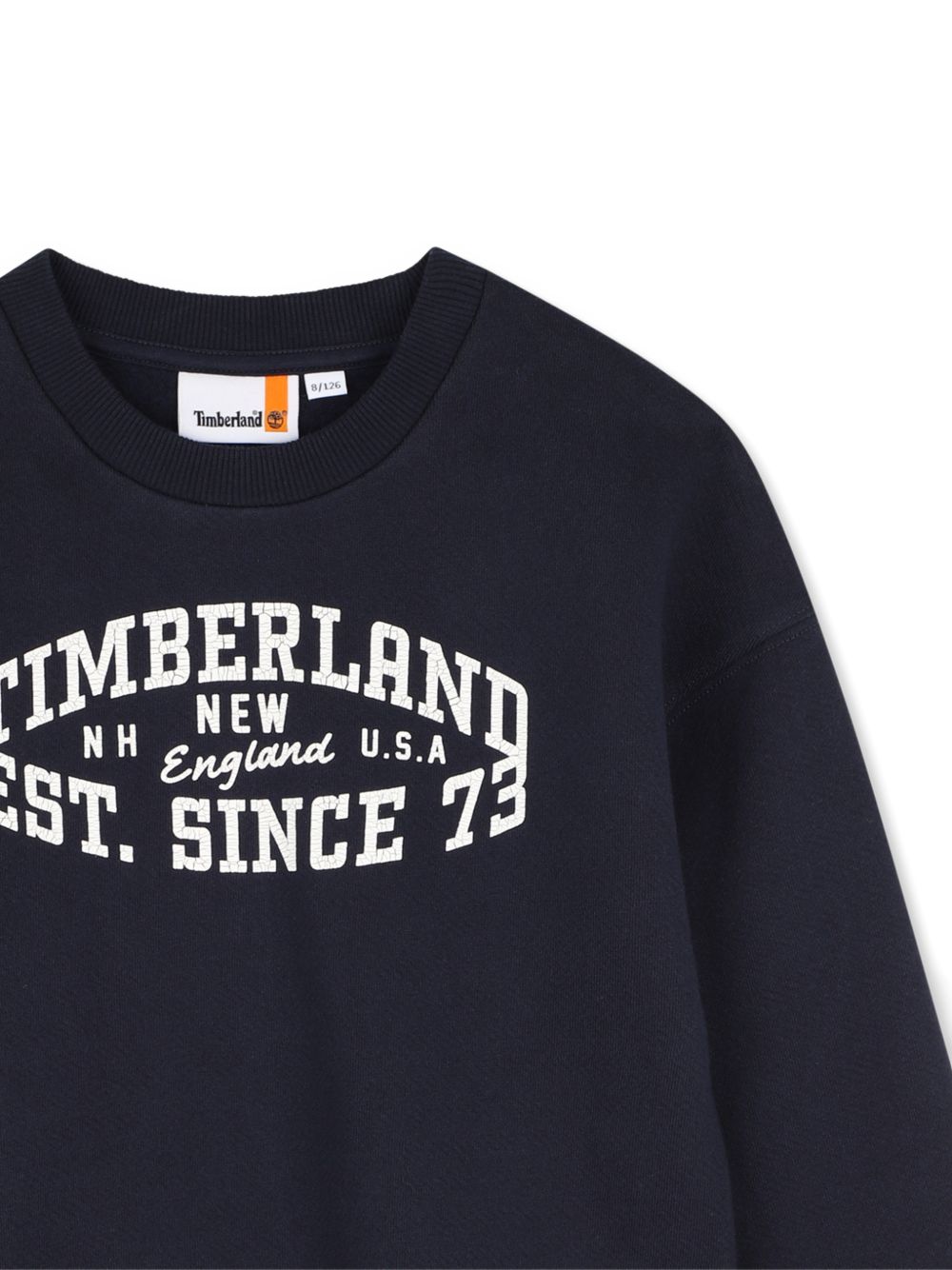 Felpa per bambino Timberland Kids blu con stampa logo sul davanti T61063 849 TIMBERLAND KIDS