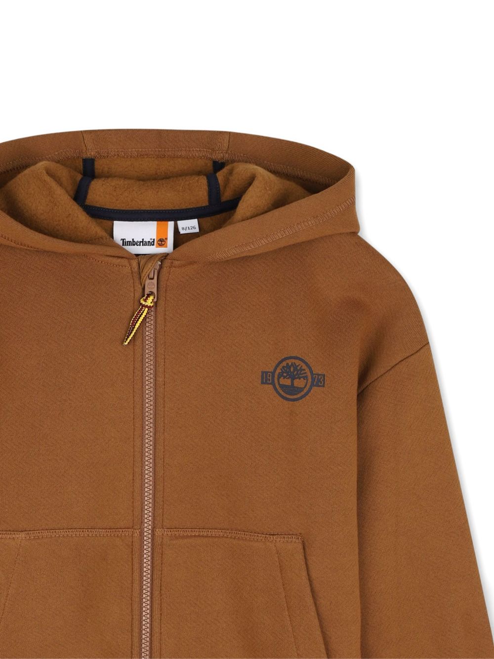 Felpa per bambino Timberland Kids marrone con stampa logo sul davanti T61067 325 TIMBERLAND KIDS