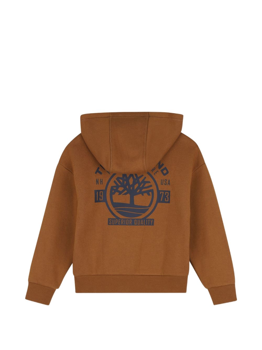 Felpa per bambino Timberland Kids marrone con stampa logo sul davanti T61067 325 TIMBERLAND KIDS