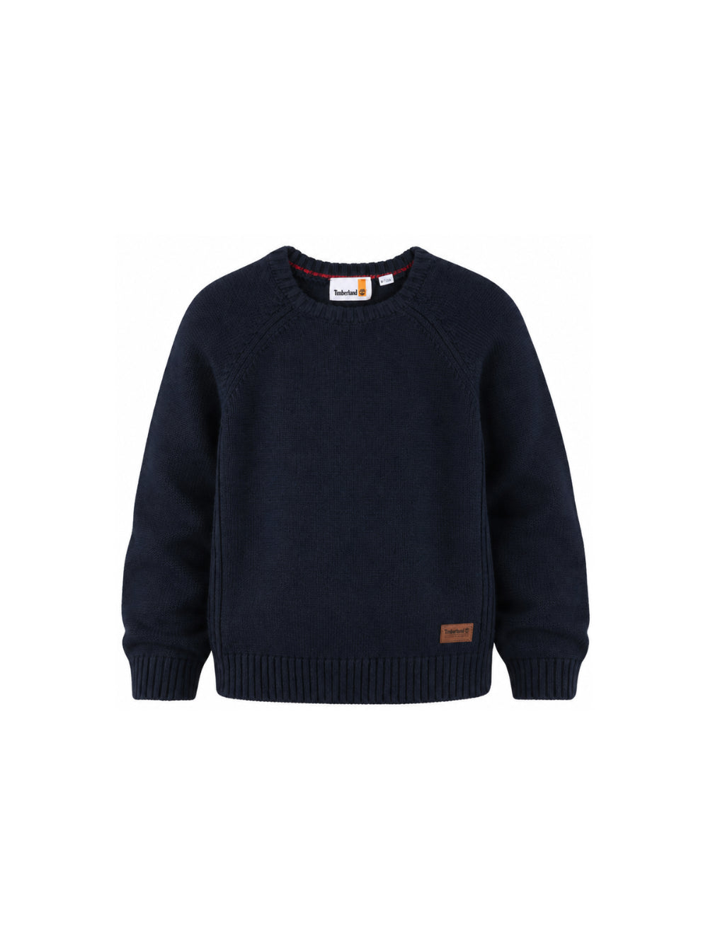 Maglione per bambino Timberland Kids blu con applicazione frontale del logo T61081 849 TIMBERLAND KIDS