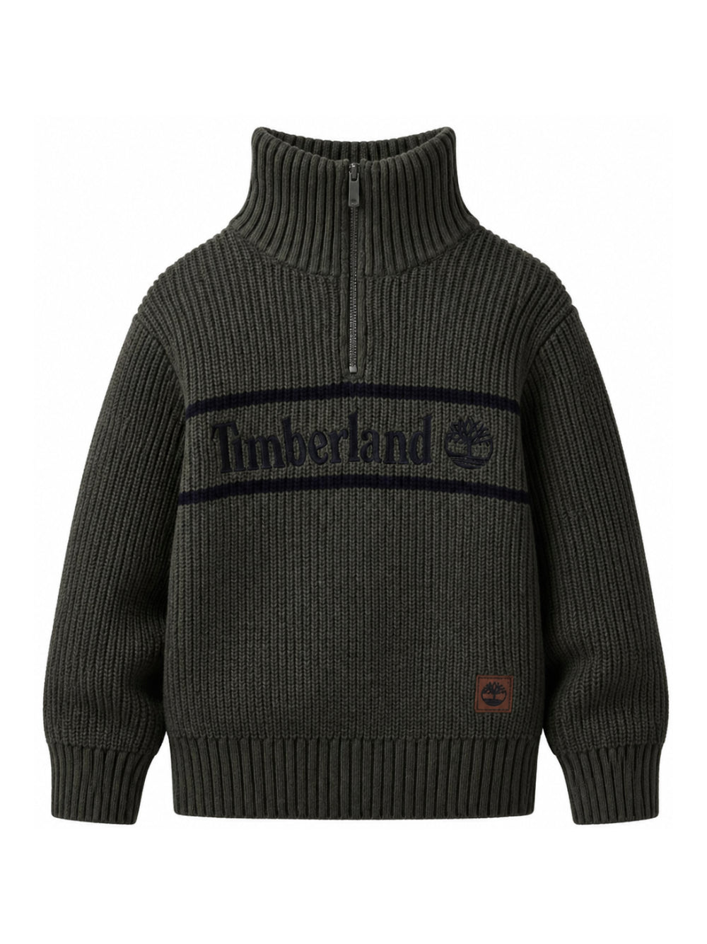 Maglione per bambino Timberland Kids verde con trama a coste T61082 730 TIMBERLAND KIDS