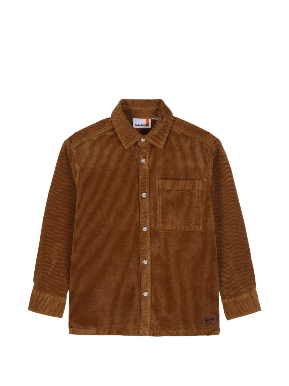 Camicia per bambino Timberland Kids marrone con trama a coste T61086 325 TIMBERLAND KIDS