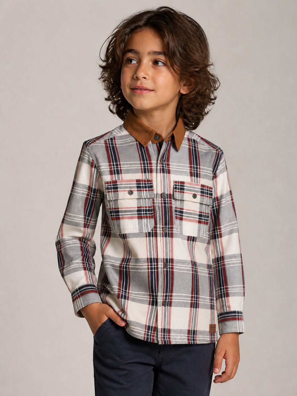 Camicia per bambino Timberland Kids multicolore con motivo a quadri T61088 127 TIMBERLAND KIDS