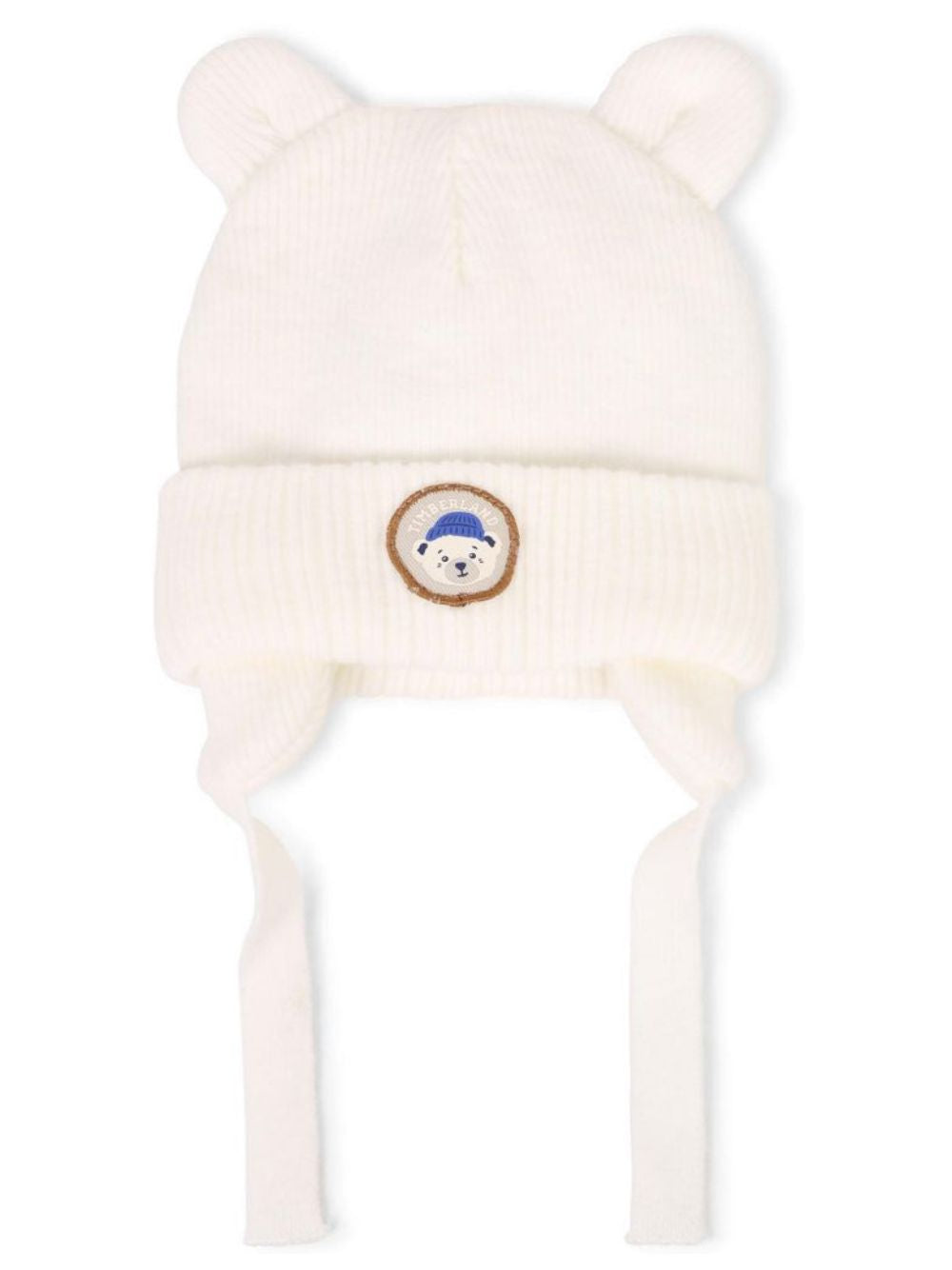 Berretto per neonato Timberland Kids bianco con dettaglio orsetto sul davanti T61093 127 TIMBERLAND KIDS
