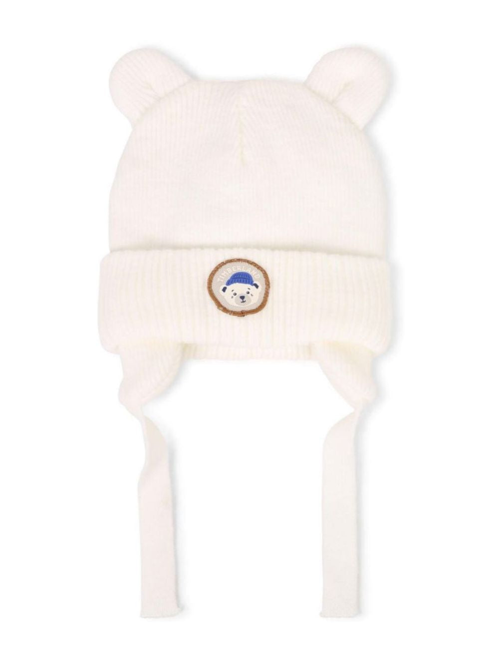 Berretto per neonato Timberland Kids bianco con dettaglio orsetto sul davanti T61093 127 TIMBERLAND KIDS