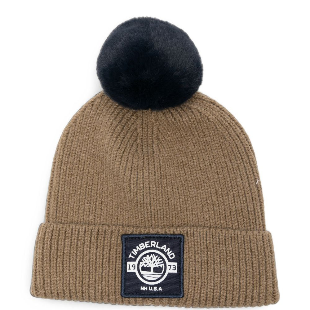 Cappello per bambino Timberland Kids verde con pompon T61095 659 TIMBERLAND KIDS