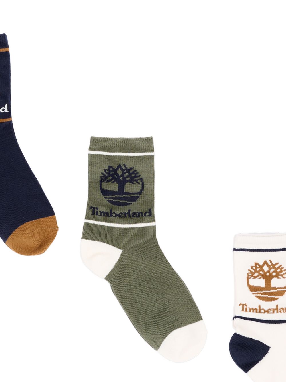 Set di tre paia di calzini per bambini Timberland Kids multicolore con logo a intarsio T61102 849 TIMBERLAND KIDS