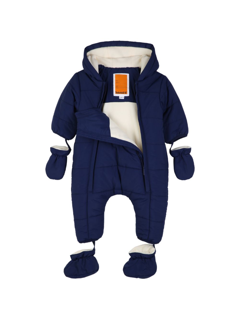 Tuta da neve per neonato Timberland Kids blu con design imbottito T61114 84N TIMBERLAND KIDS