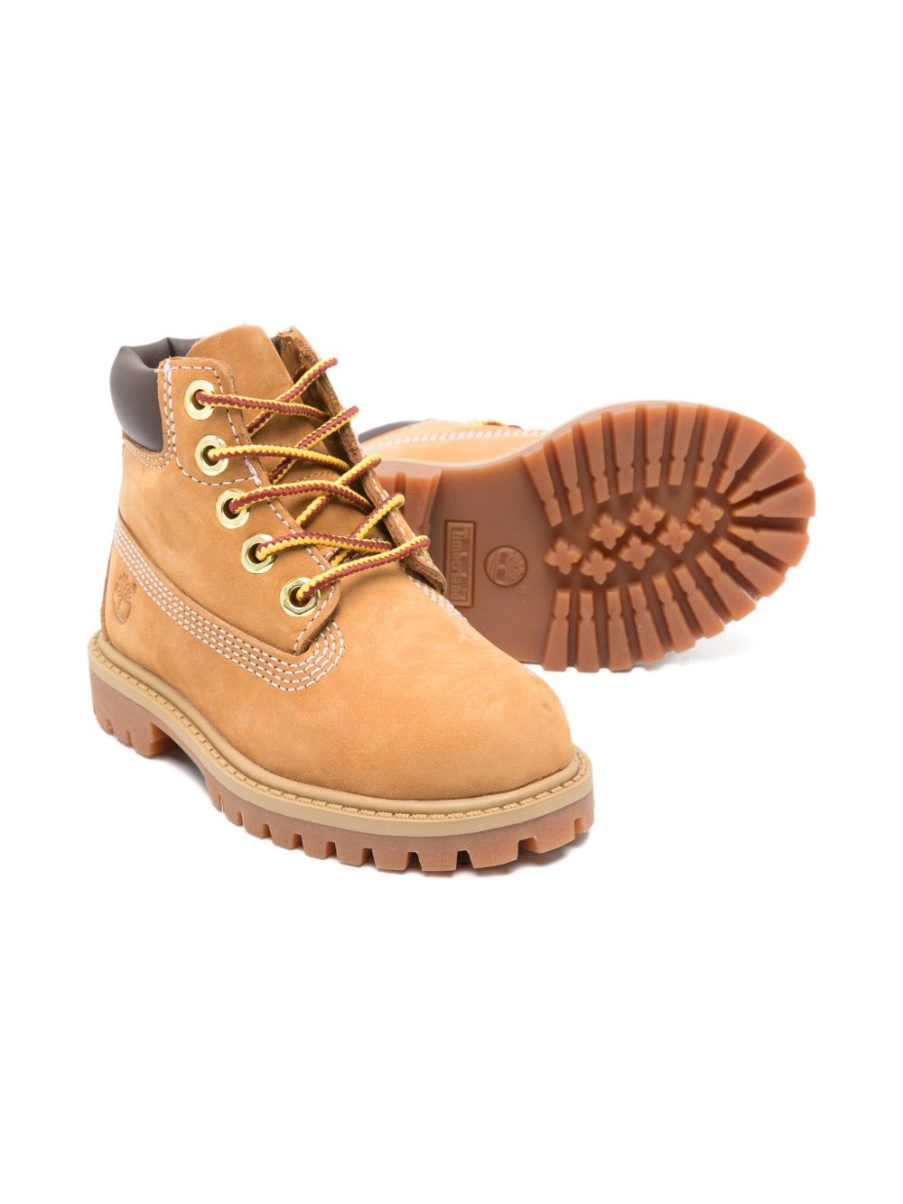 Stivali Premium 6-Inch per bambini Timberland Kids beige con occhielli metallici TB112809 7131 TIMBERLAND KIDS