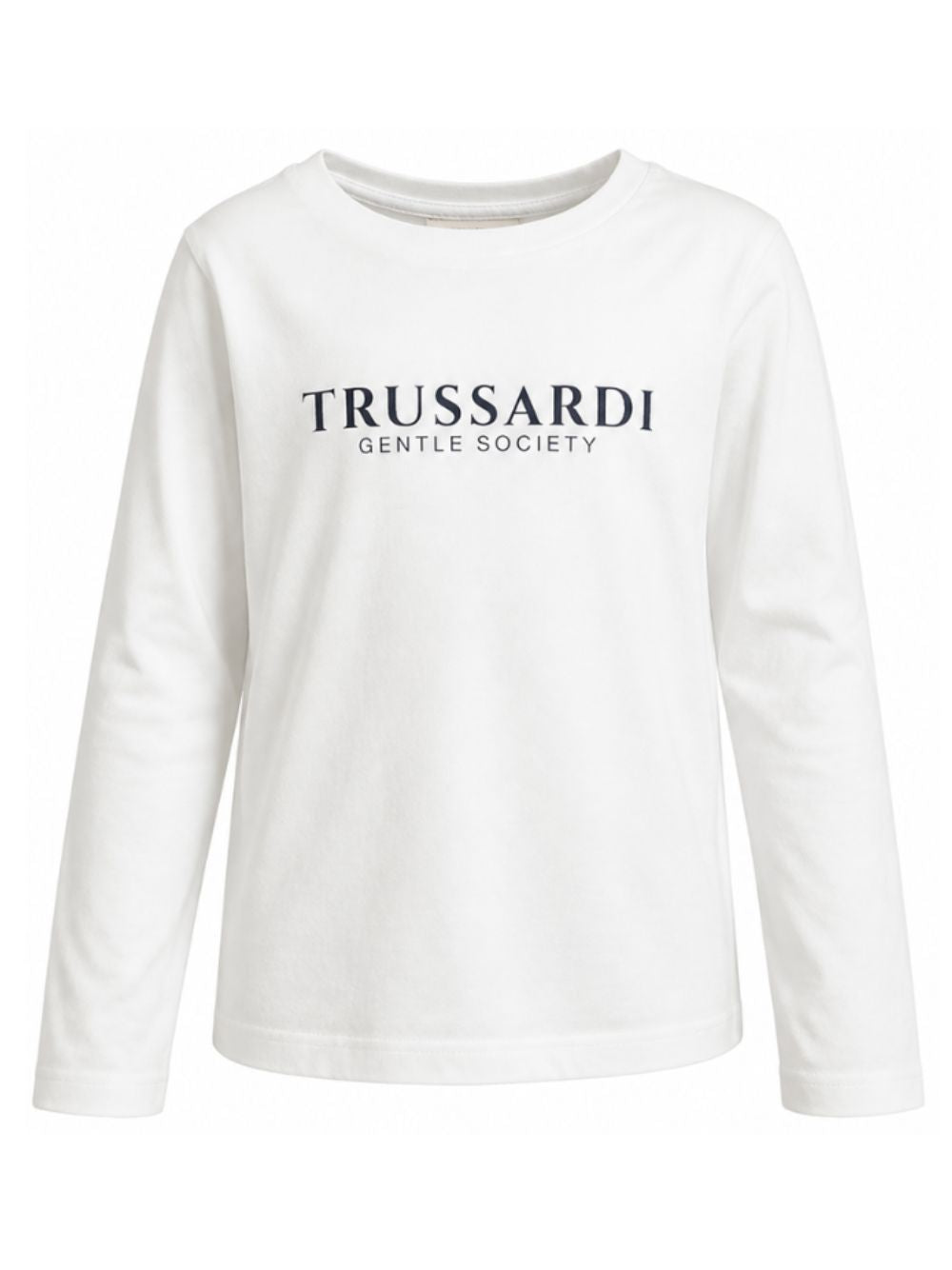 T-shirt per bambino Trussardi Kids bianca con stampa del logo TBA26007TS OFF-WHITE TRUSSARDI KIDS