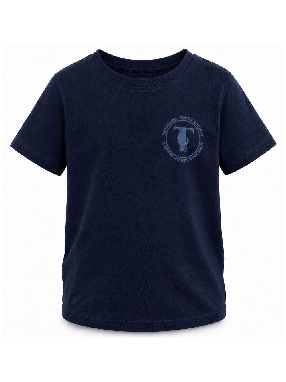 T-shirt per bambino Trussardi Kids blu con stampa con logo sul petto TBA26022TS BLUE NAVAL TRUSSARDI KIDS