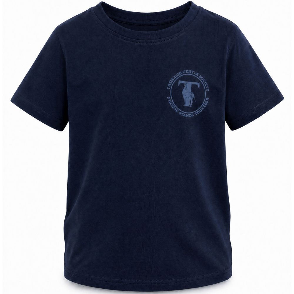 T-shirt per bambino Trussardi Kids blu con stampa con logo sul petto TBA26022TS BLUE NAVAL TRUSSARDI KIDS