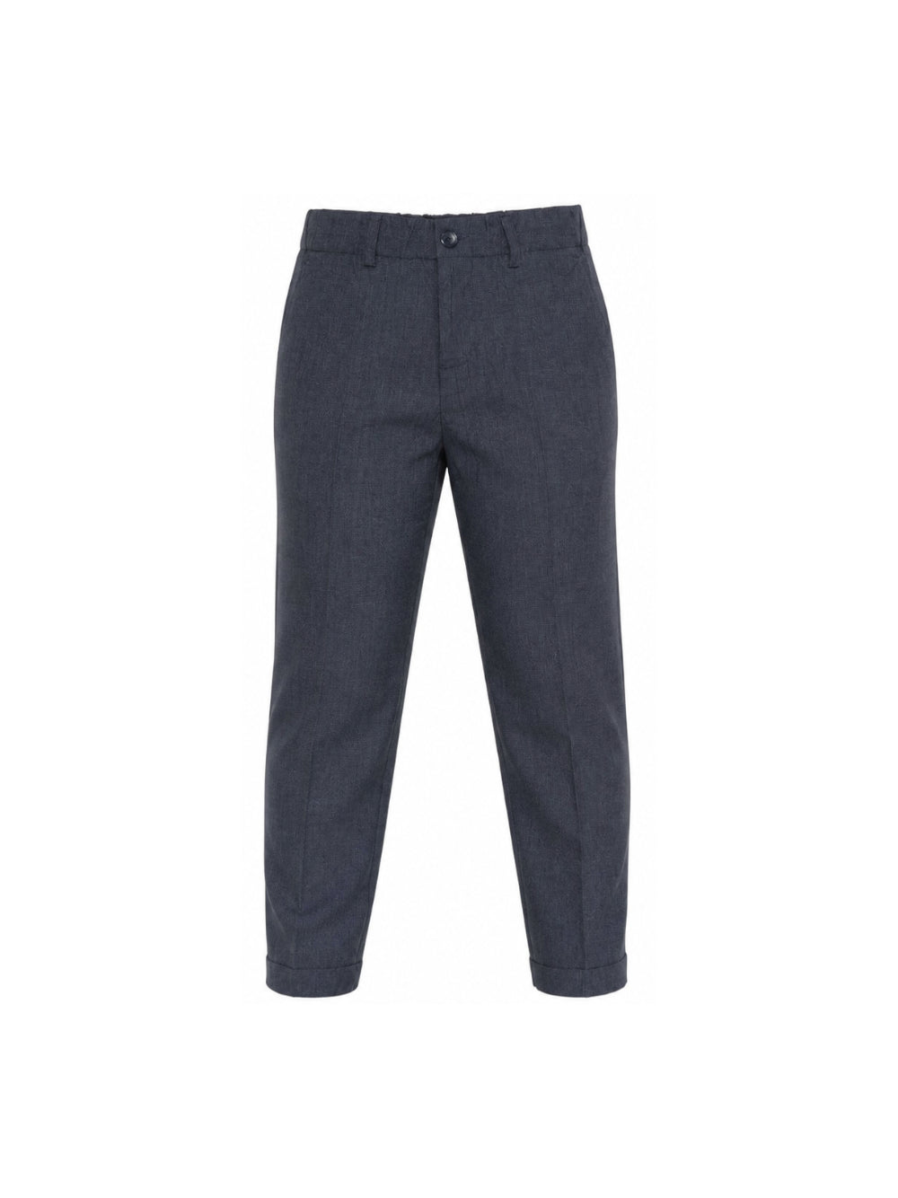 Pantaloni per bambino Trussardi Kids blu con chiusura frontale con bottone TBA26064PA BLUE NAVAL TRUSSARDI KIDS