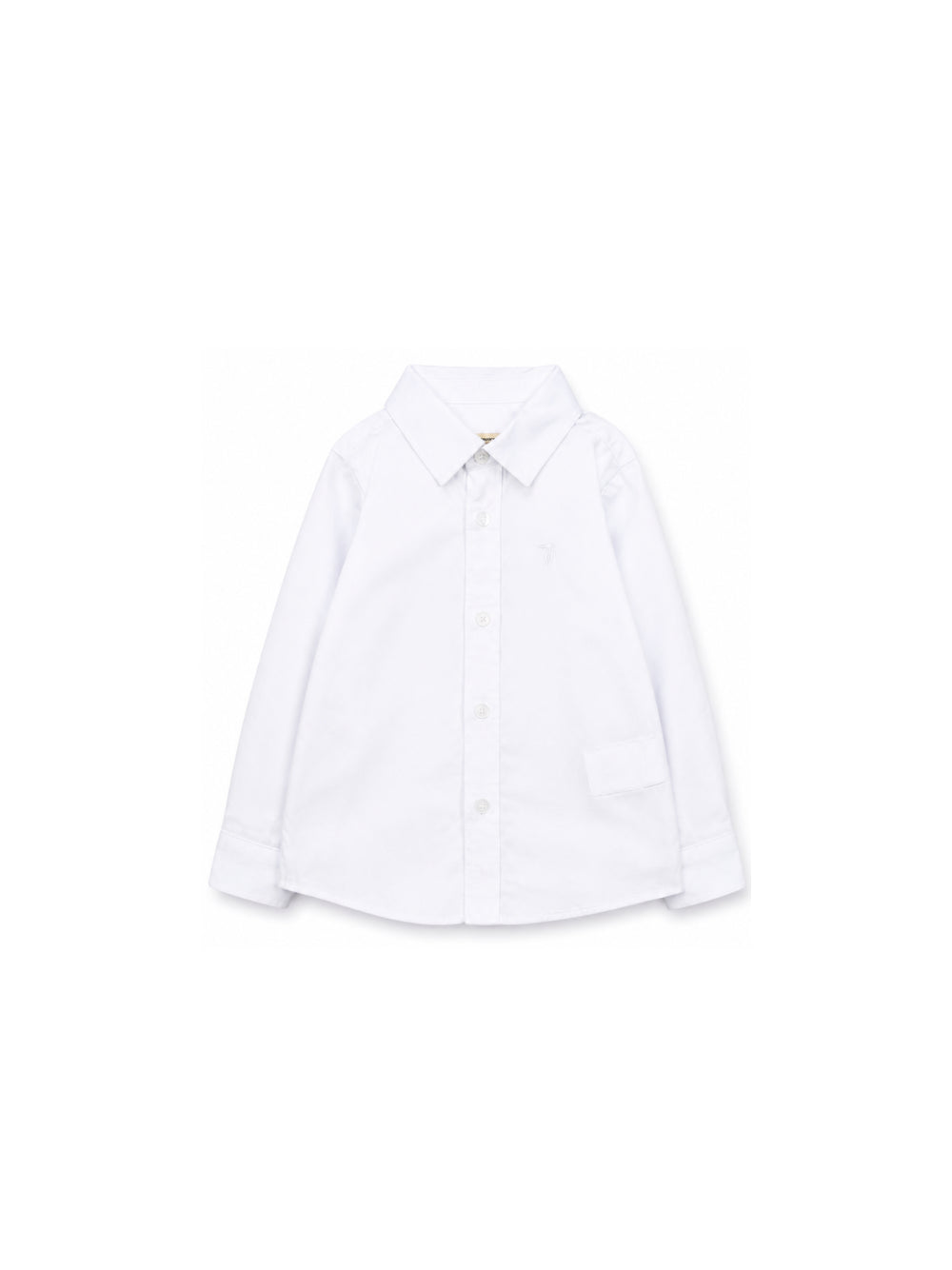 Camicia per neonatoTrussardi Kids bianca con ricamo del logo TIA26016CA WHITE TRUSSARDI KIDS
