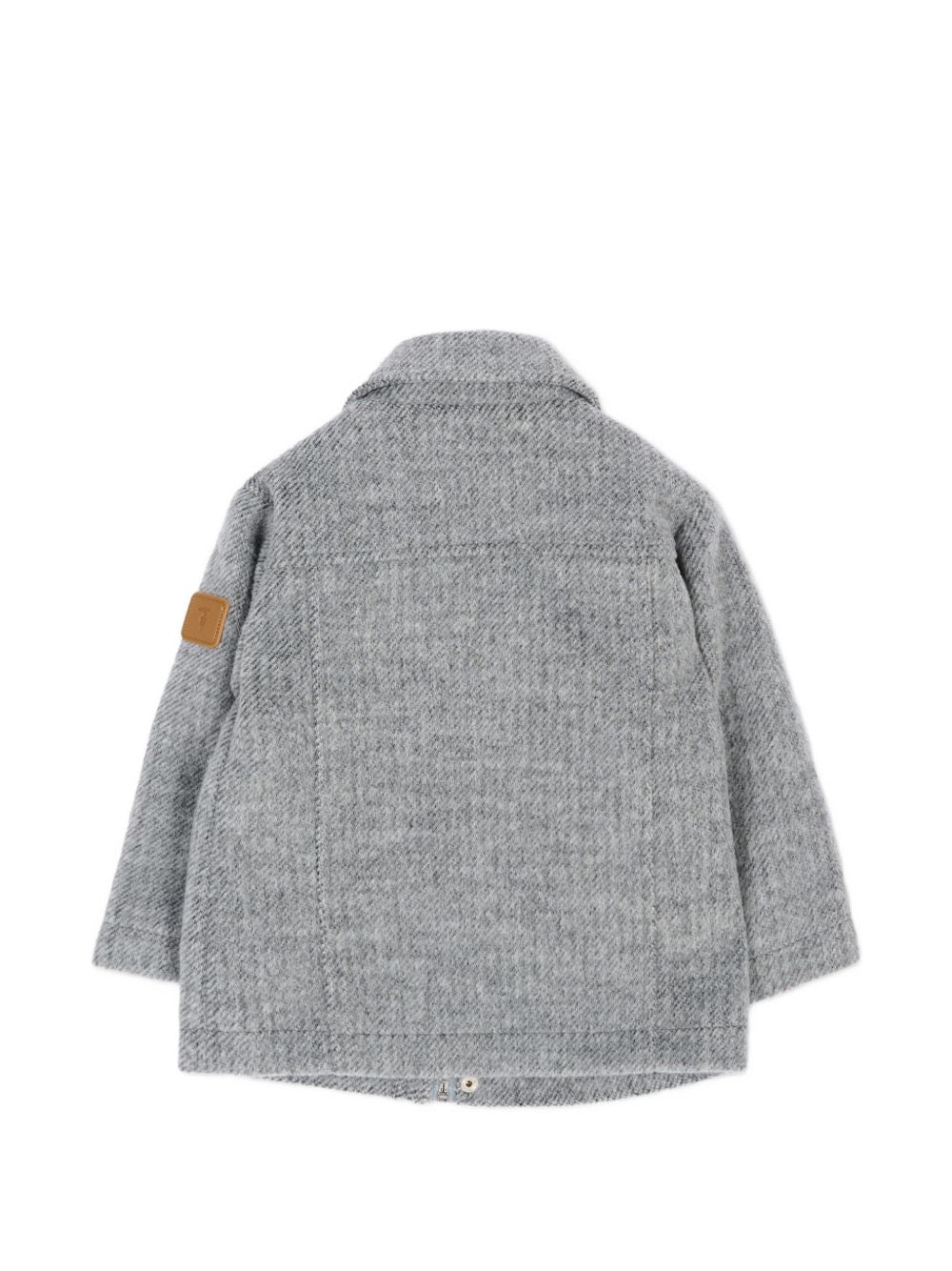 Cappotto per neonato Trussardi Kids grigio con chiusura con alamari TIA26047CP GREY LIGHT MELANGE TRUSSARDI KIDS