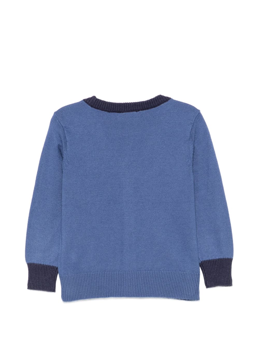 Cardigan per neonato Trussardi Kids blu con bordi a contrasto TIA26071CD AVIO TRUSSARDI KIDS