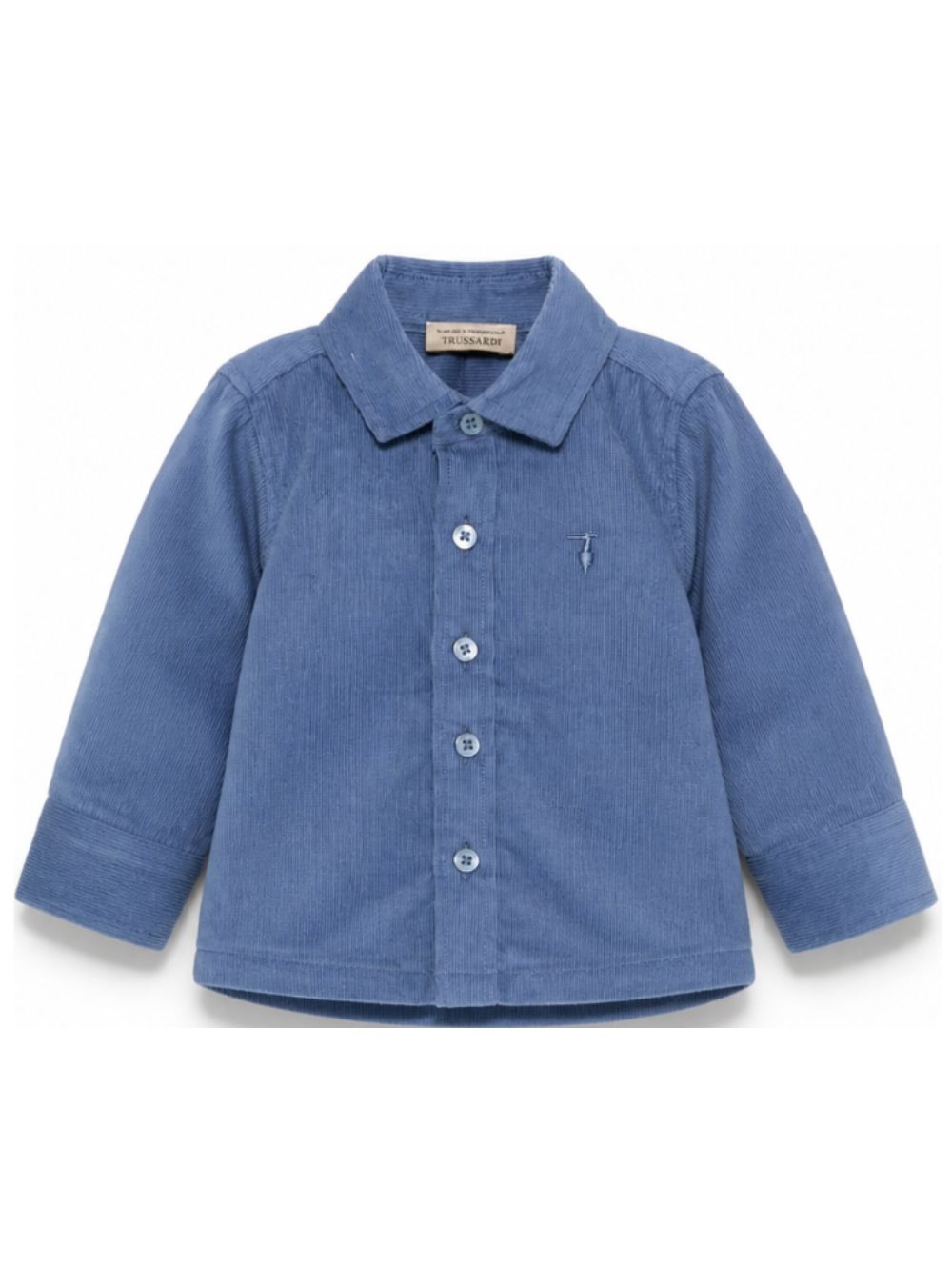 Camicia per neonato Trussardi Kids blu con effetto velluto a coste TIA26074CA AVIO TRUSSARDI KIDS