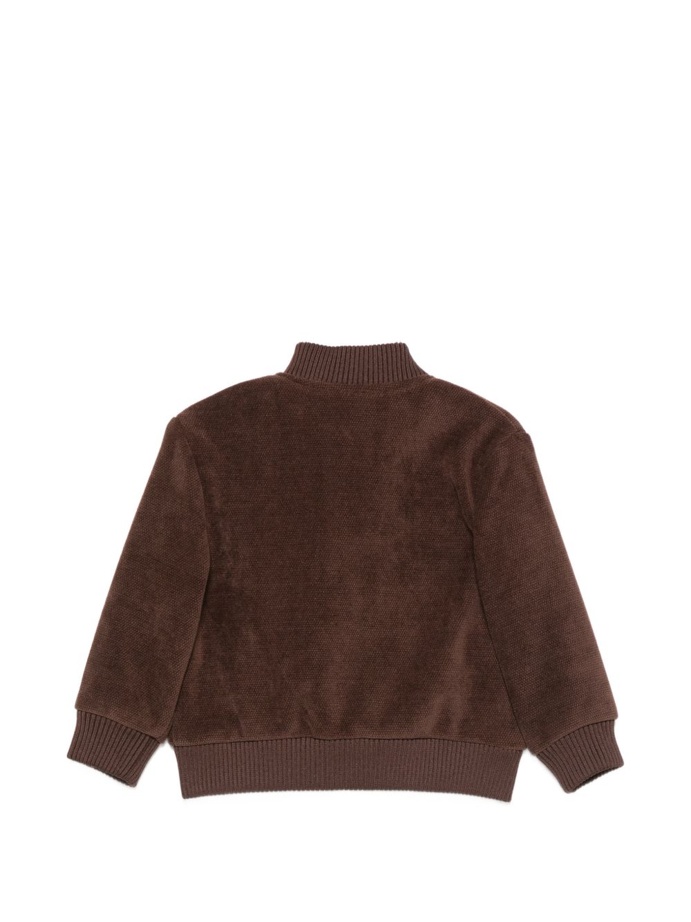 Giubbino per neonato Trussardi Kids marrone con due tasche applicate TIA26106FE BROWN TRUSSARDI KIDS