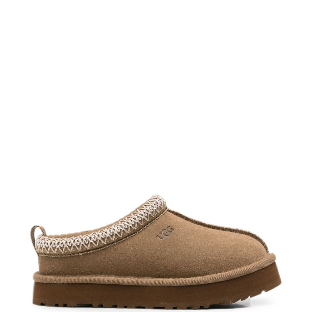 Pantofolo Tazz per bambina Ugg Kids marrone chiaro con finiture ricamate 1143776K LBNZ UGG KIDS