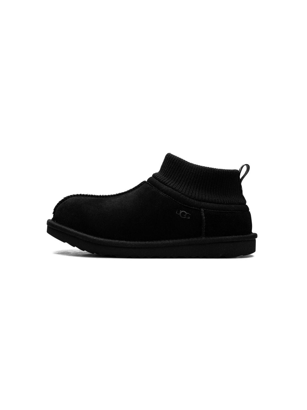 Stivali Classic Ultra Mini Stretch Cuff per bambini UGG Kids neri con gambale in tessuto a coste 1157702T BLK UGG KIDS
