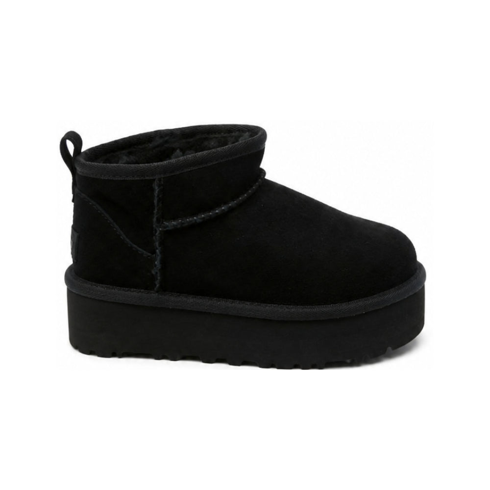 Stivali Classic Ultra Mini Platform per bambina Ugg Kids neri con suola platform 1157791K BLK UGG KIDS