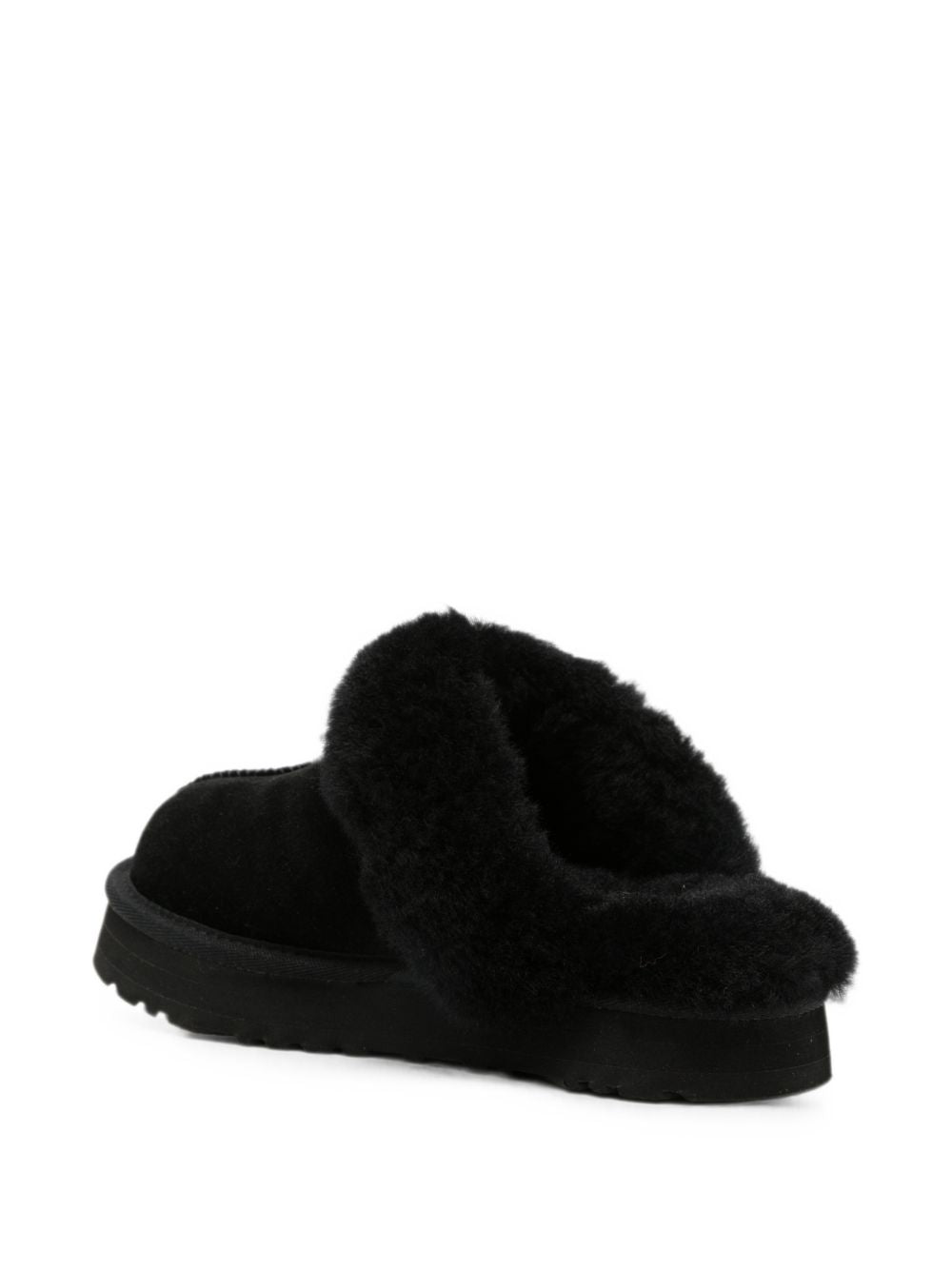 Ciabatte Disquette Slipper per bambina Ugg Kids nere con collarino in montone 1171199K BLK UGG KIDS