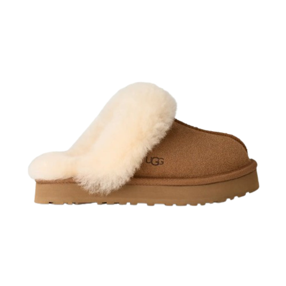 Ciabatte Disquette per bambina UGG Kids marrone con finitura in shearling 1171199K CHE UGG KIDS