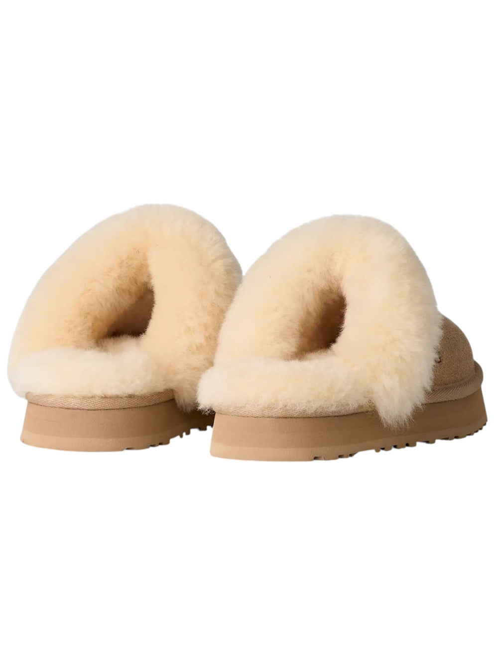 Ciabatte Disquette per bambina Ugg Kids beige con collarino in montone 1171199K SAN UGG KIDS