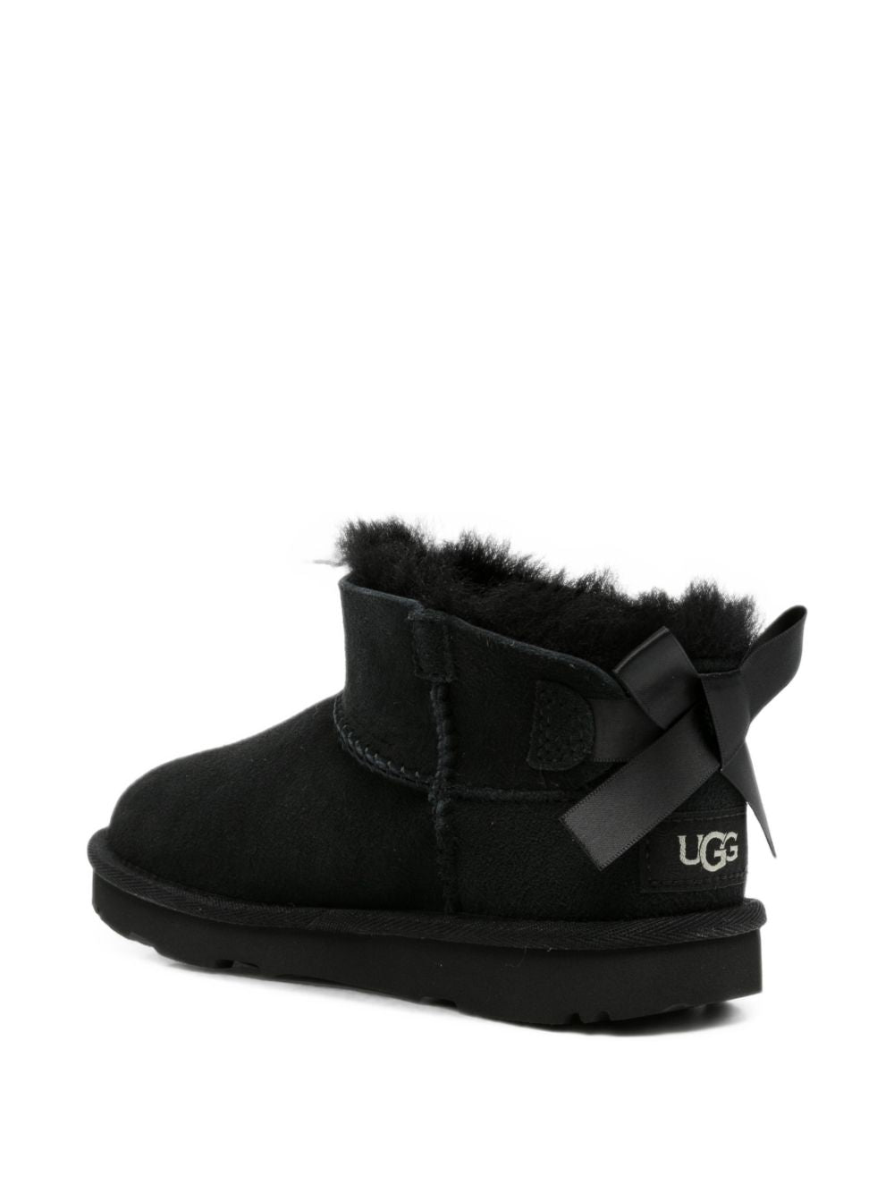 Stivali Ultra Mini Bailey bow per bambina Ugg Kids neri con dettaglio fiocco sul retro 1185920K BLK UGG KIDS