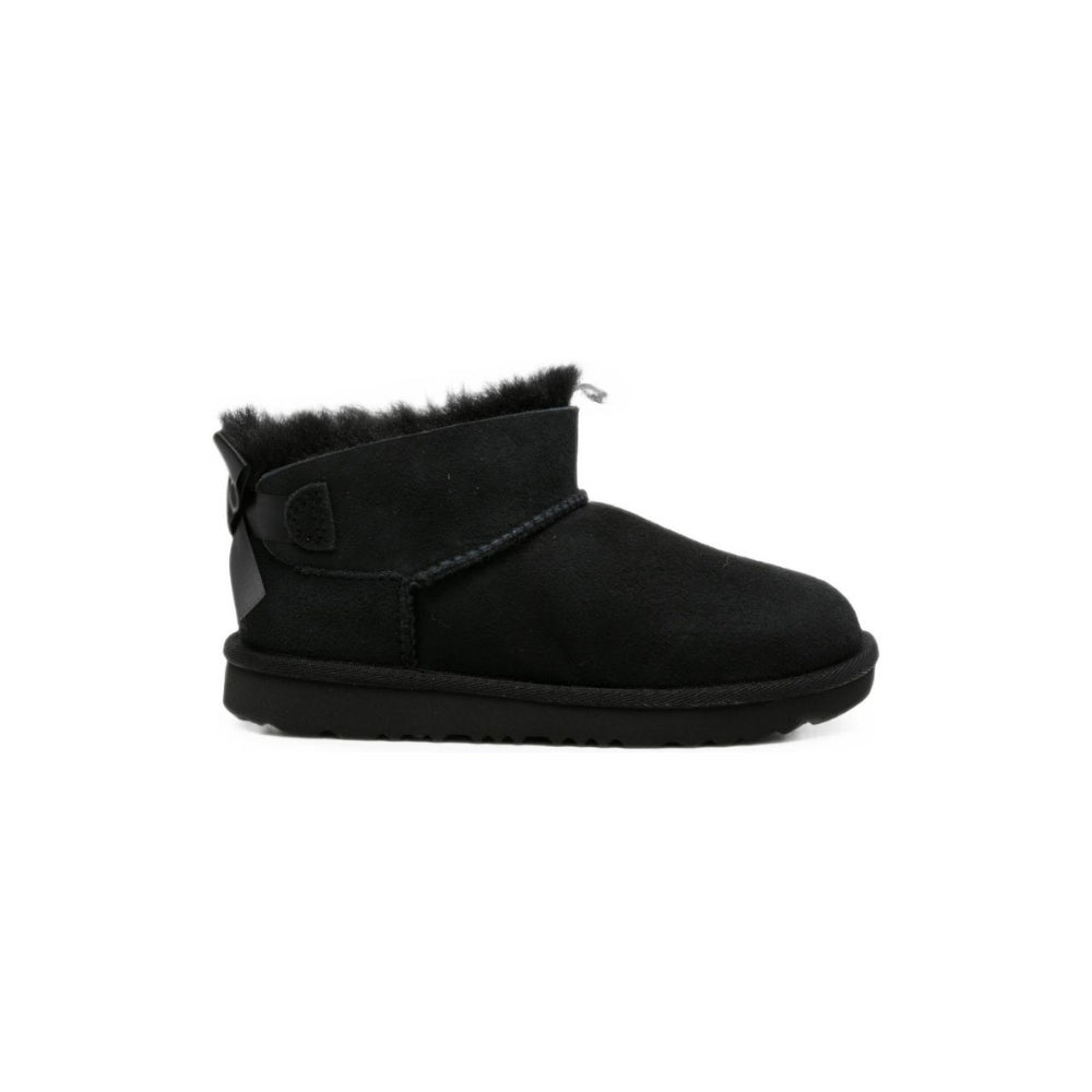 Stivali Ultra Mini Bailey bow per bambina Ugg Kids neri con dettaglio fiocco sul retro 1185920K BLK UGG KIDS