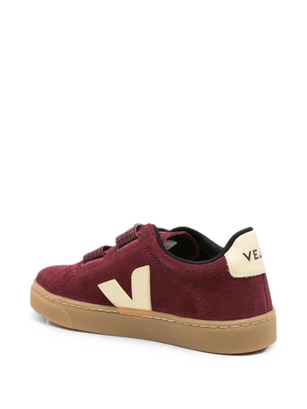 Sneakers per bambini Veja Kids rosse con dettagli in effetto pelle SV0321749 AMARANTE SUN VEJA KIDS