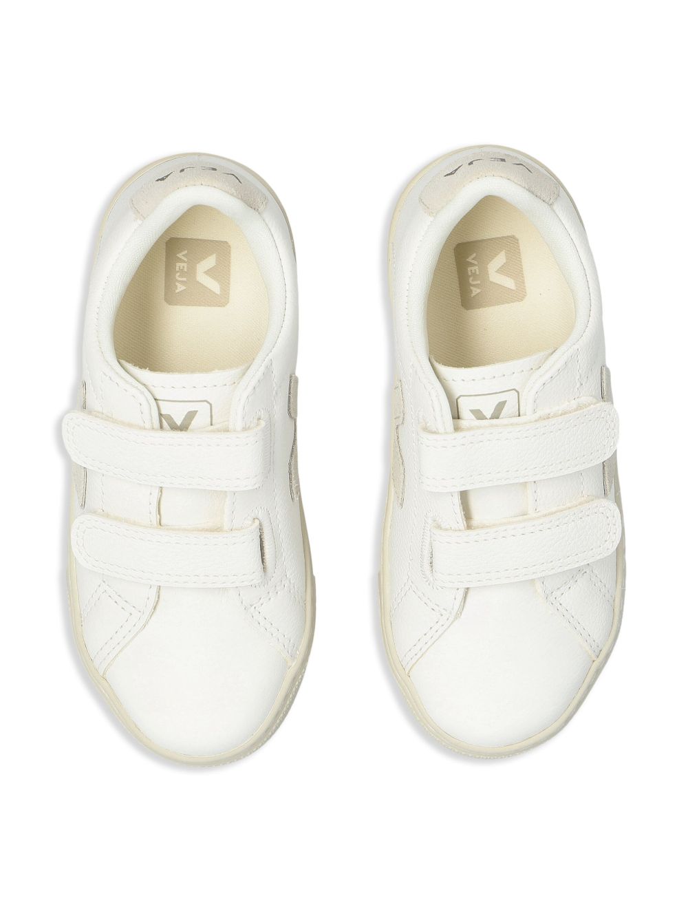 Sneakers per bambini Veja Kids bianche con applicazione con logo SV0520642 EXTRA WHITE NATURAL VEJA KIDS