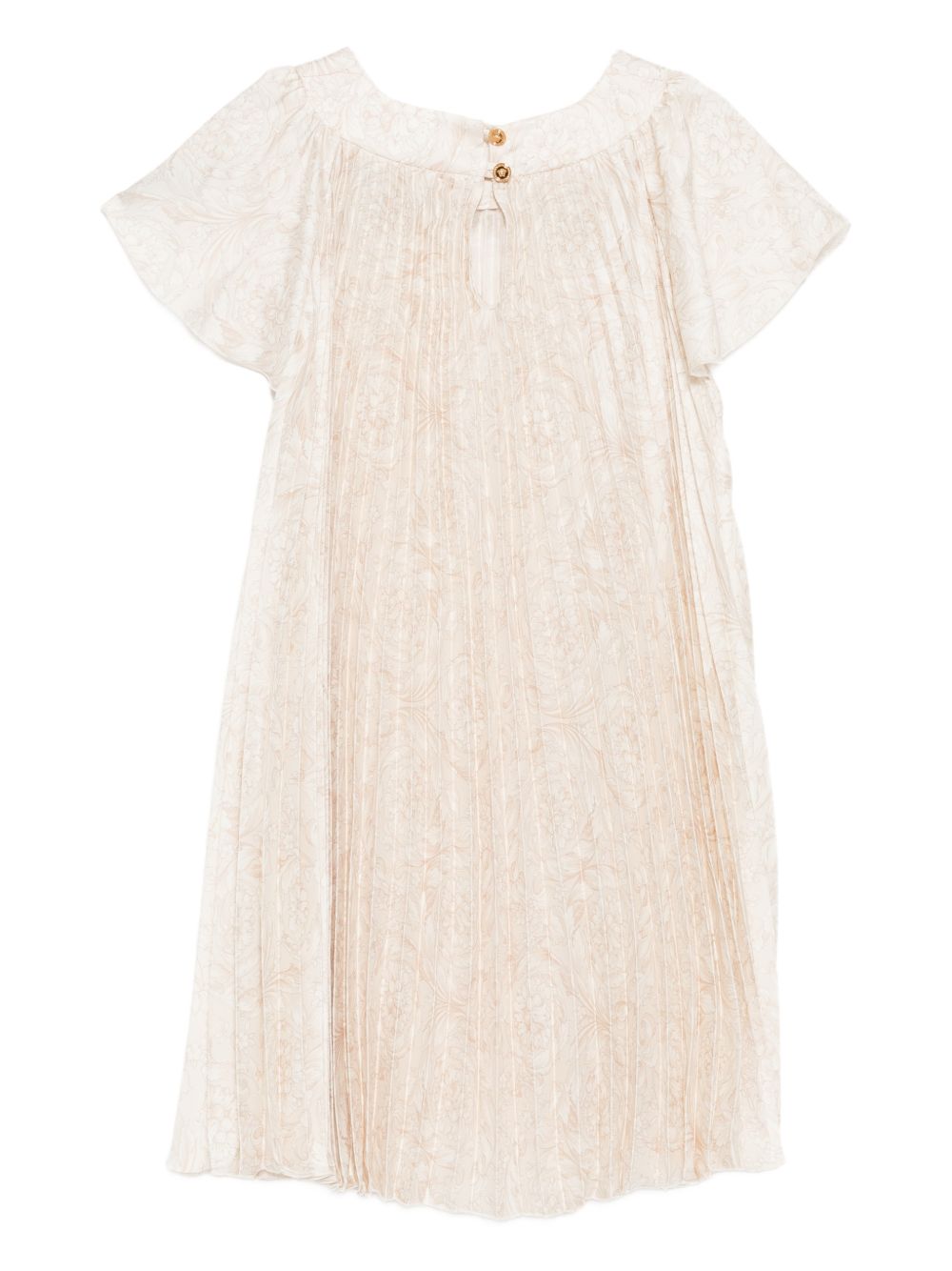 Abito per bambina Versace Kids écru con fantasia barocca 10227321A08435 5K830 VERSACE KIDS