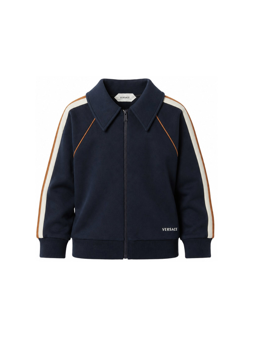 Felpa per bambino Versace Kids blu con colletto alla francese 10249311A18120 6UG70 VERSACE KIDS