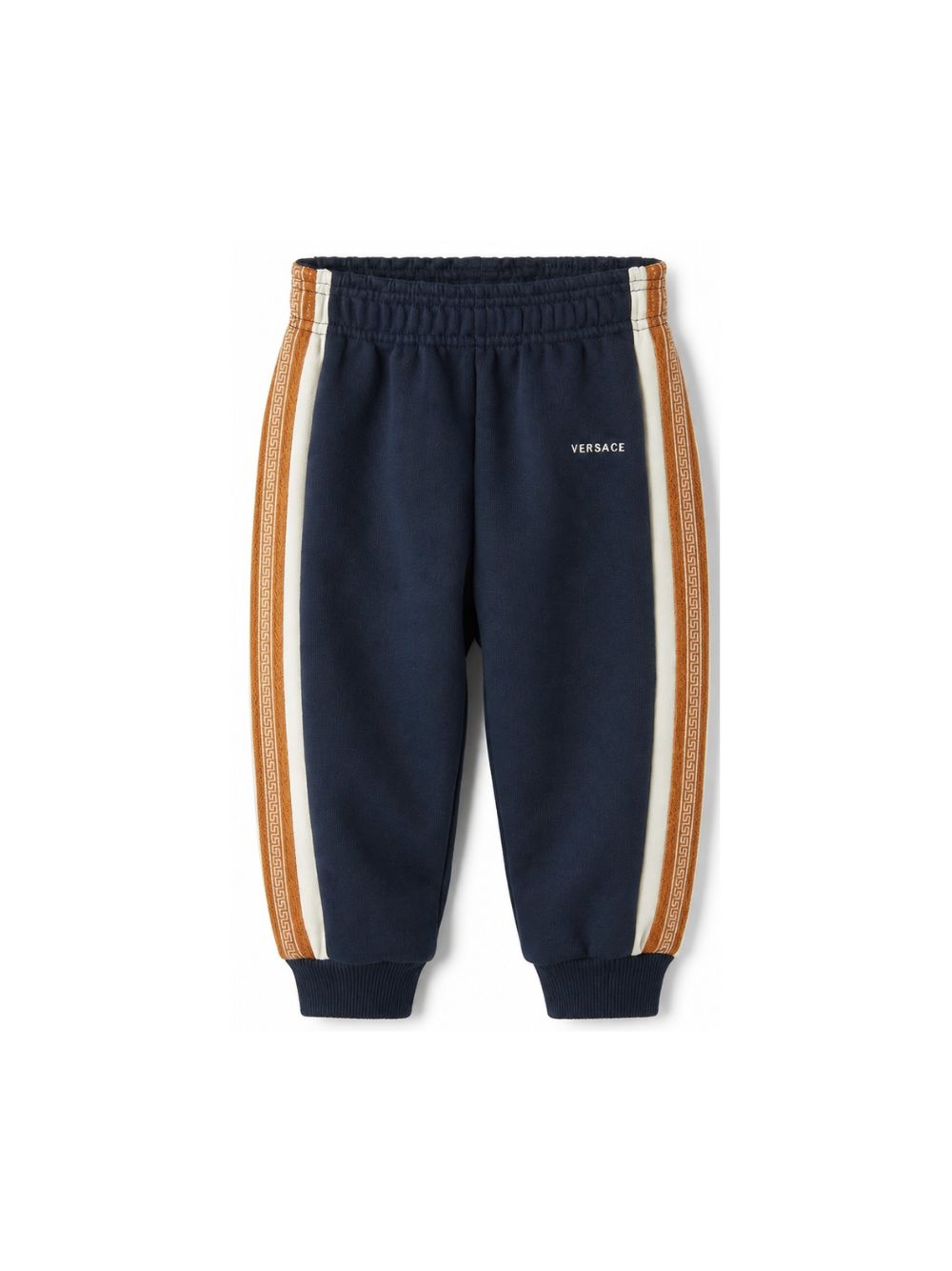 Pantaloni sportivi per neonato Versace Kids blu in jersey di cotone con logo 10251691A18120 6UG70 VERSACE KIDS