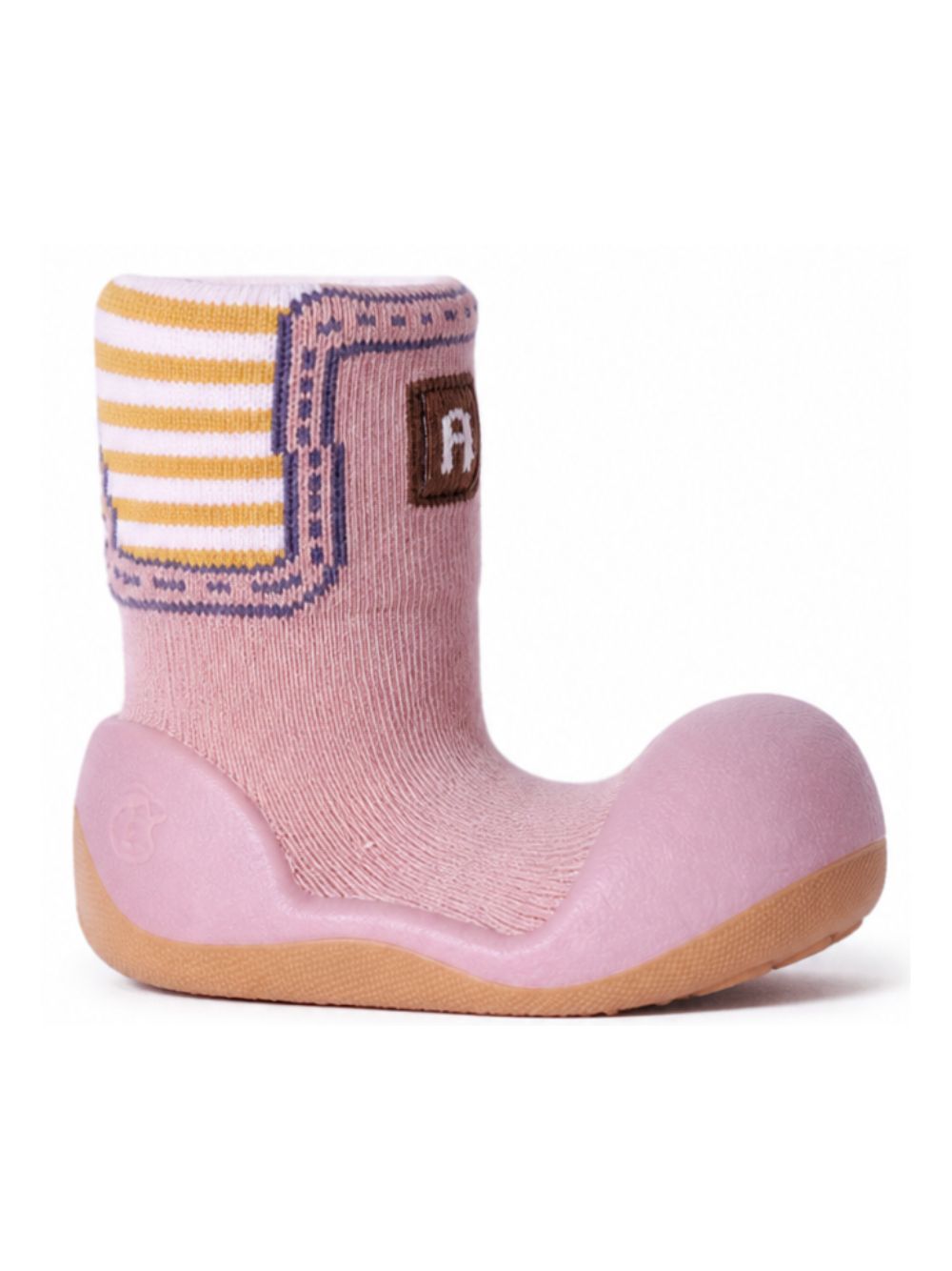Scarpe primi passi neonata Attipas rosa con gambale alto ABO03 PINK ATTIPAS KIDS