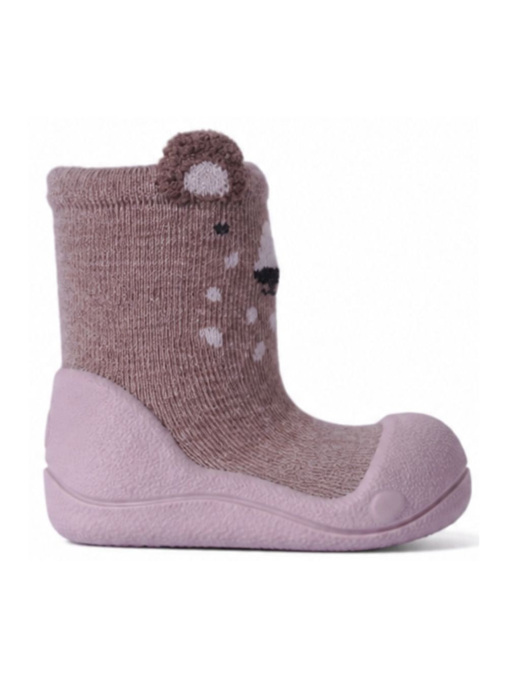 Scarpine primi passi per neonati Attipas beige con motivo orsetto ricamato AEN05 BEIGE ATTIPAS KIDS