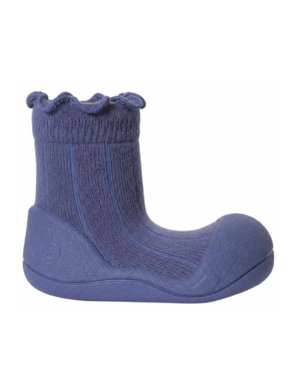 Scarpine primi passi Pom-Pom per neonati Attipas blu con tessuto a coste APO03 BLUE ATTIPAS KIDS