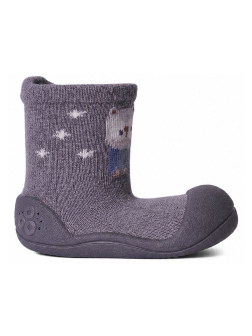 Scarpine primi passi per neonati Attipas grigi con motivo gufi AW01 GREY ATTIPAS KIDS