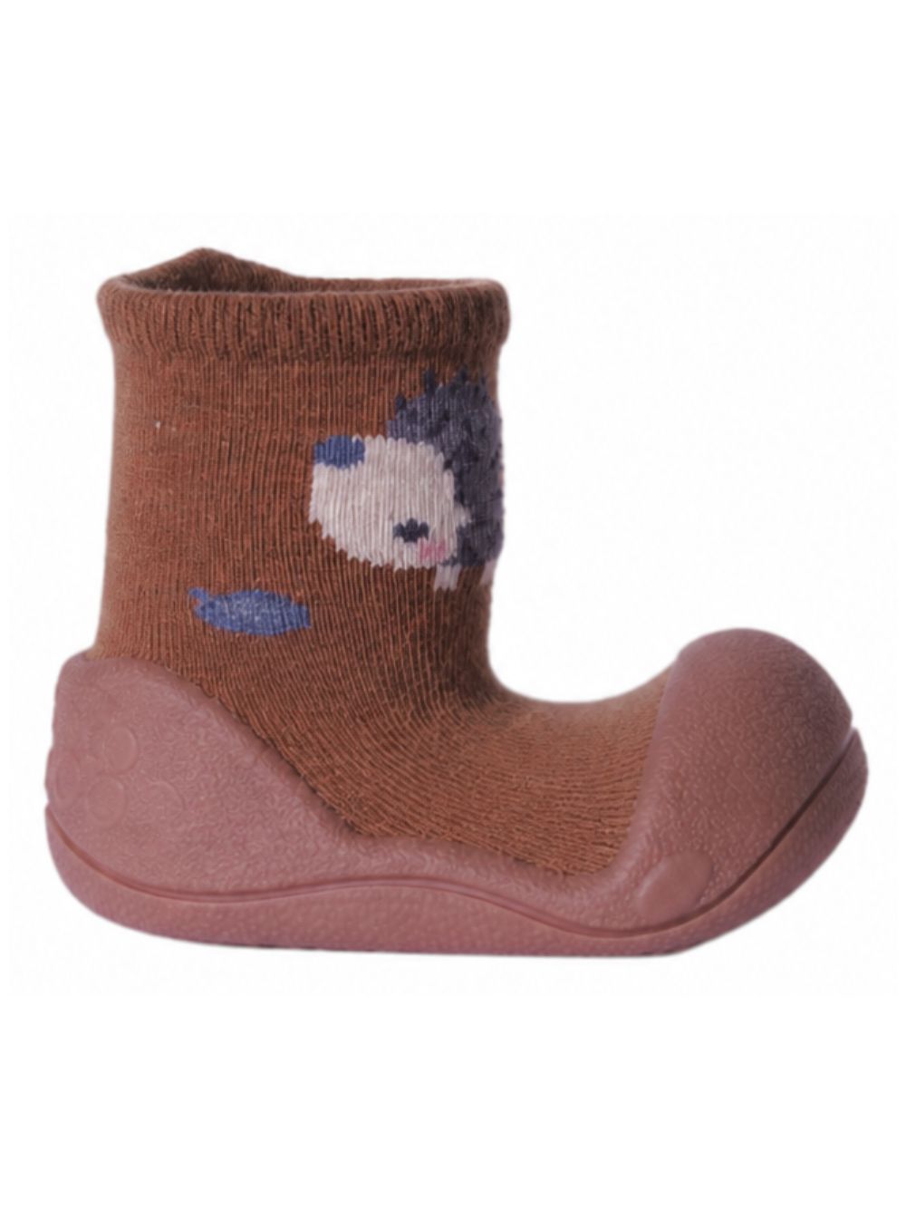 Scarpe primi passi per neonati Attipas marroni con ricamo porcospino AW04 BROWN ATTIPAS KIDS